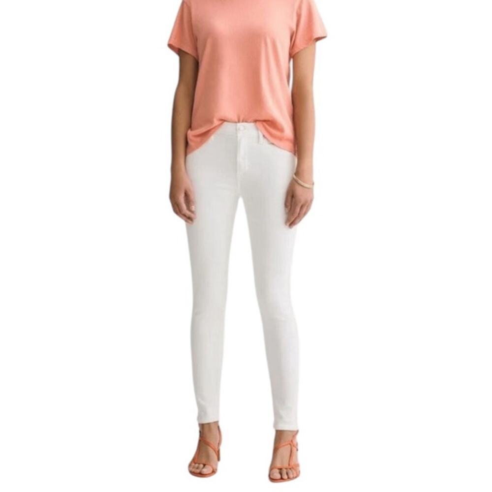 Agolde‎ Sophie Mid Rise Ankle Denim Jeans Phantom White Skinny Stretch Size 30